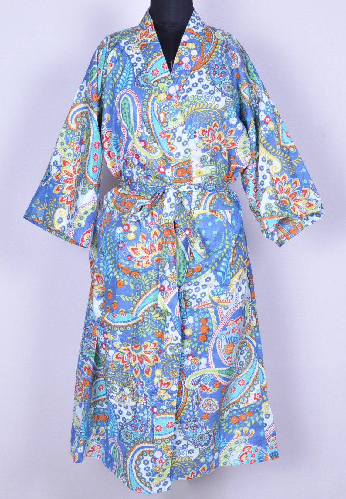 paisley print robe