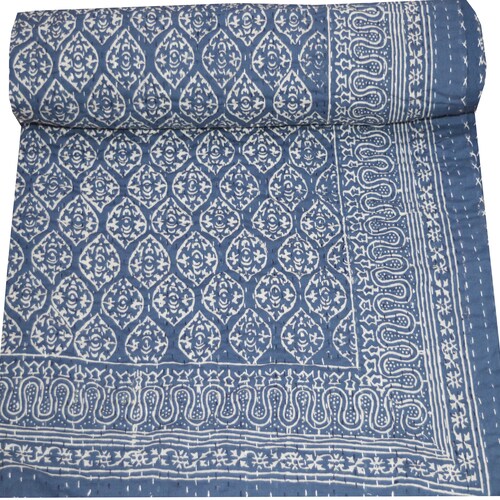 Handmade Kantha Quilt Indian Bedspread Queen Size Bedspreads | Etsy