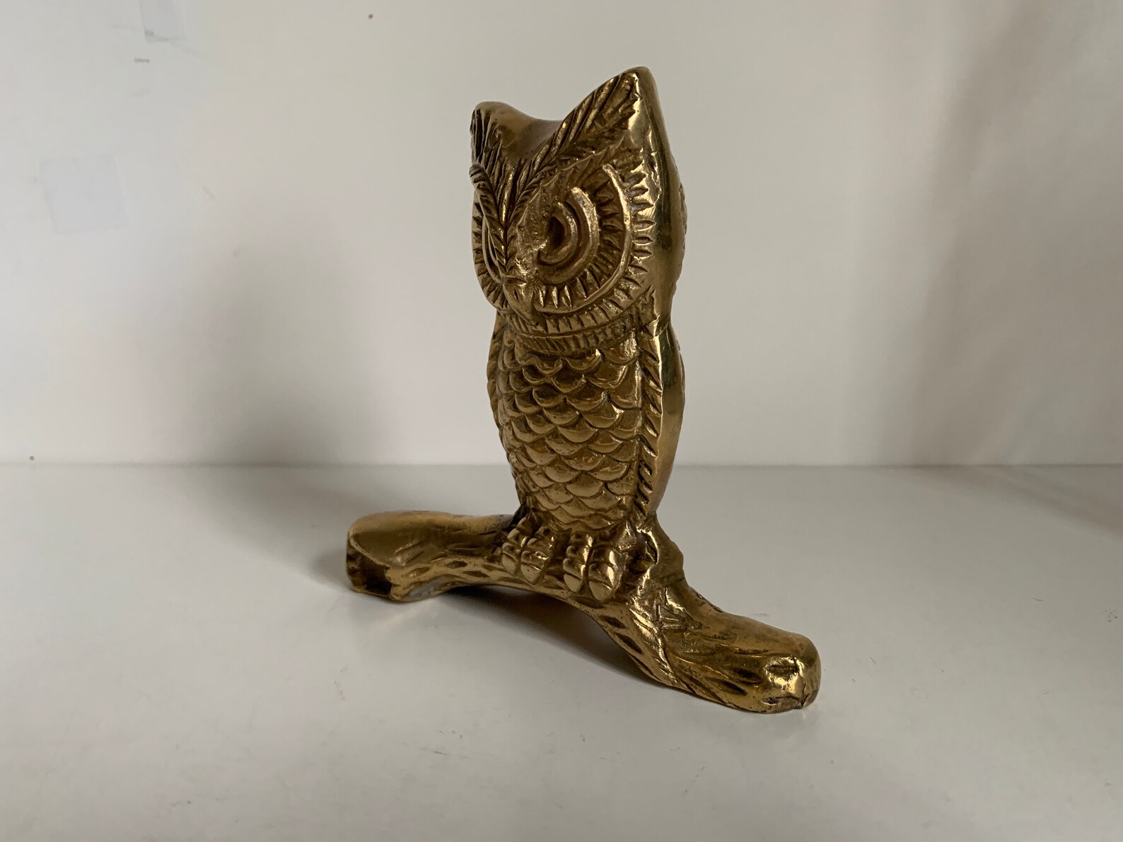 Vintage Brass Owl Figure 5 Inch Height Etsy