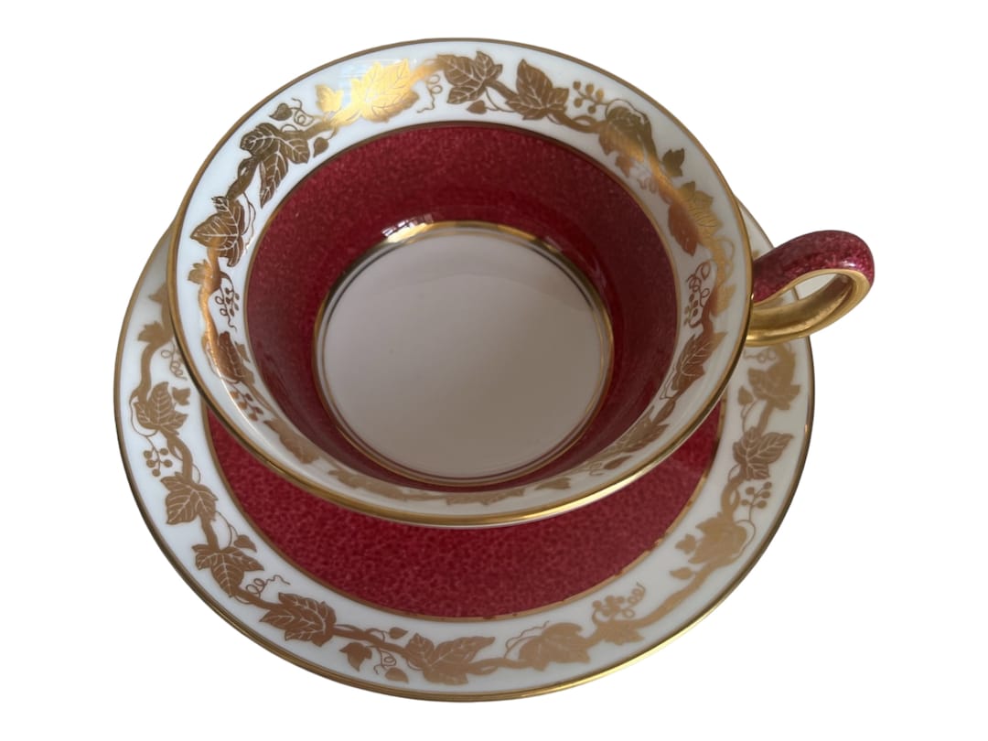 Vintage Wedgwood Whitehall Powder Ruby Tea Cup & Saucer Made in England ...