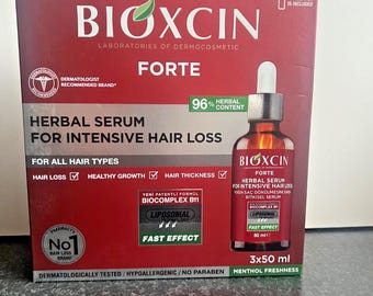 BIOXCIN Forte Serum Anti-Hair Loss Treatment 3x50ml (Dermatologically Tested)