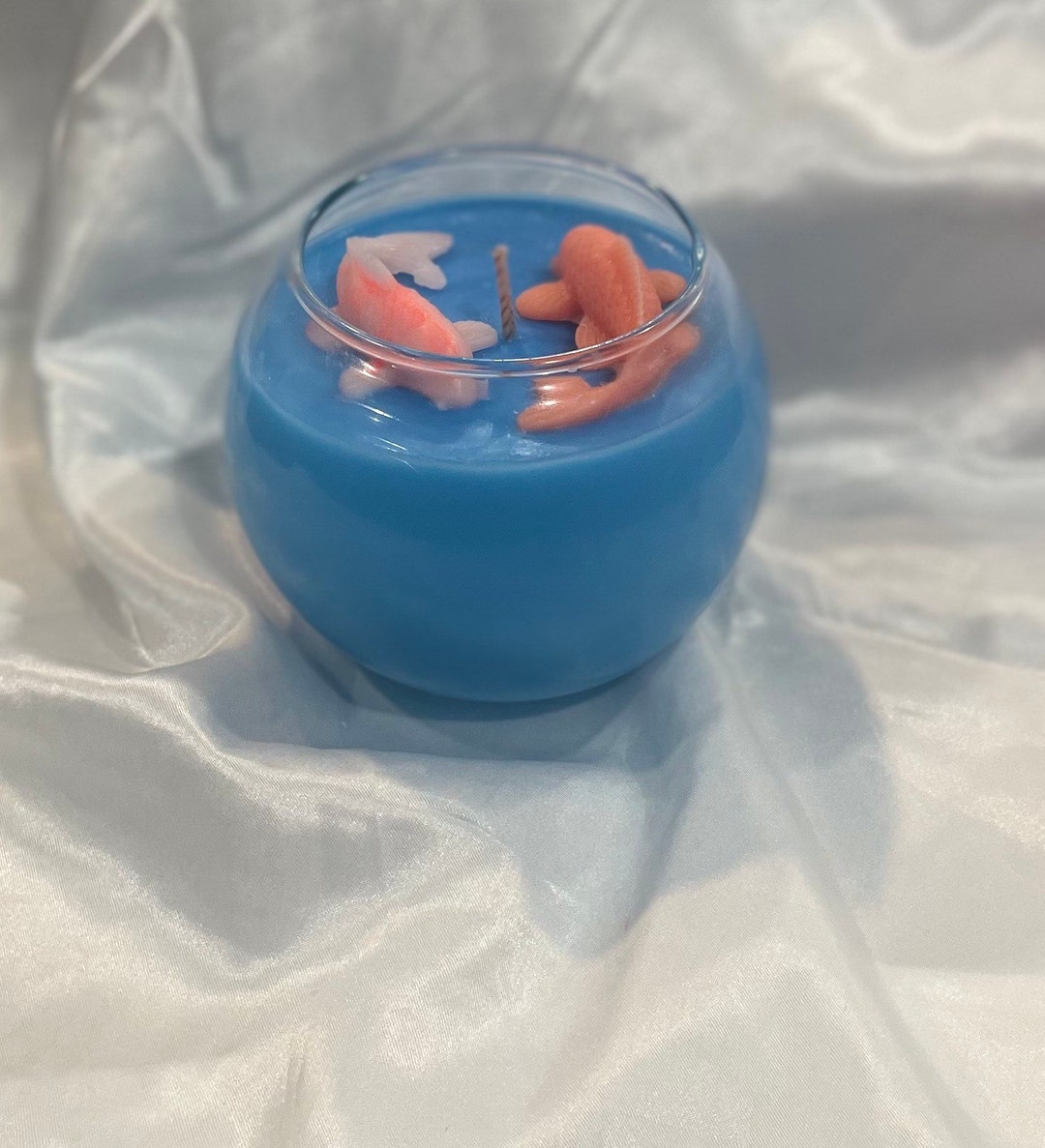 Fish Bowl Candle Clean Ocean Scent Etsy