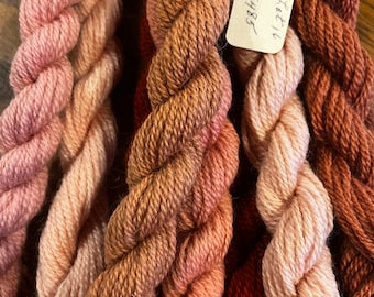 Paternayan Persian Wool in Red Grapes and Flowers, Bundle of 10 / 1 Yard Pre-cut Skeins - #062