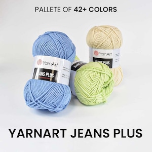 YarnArt Jeans Plus Garn / 160 Meter / Weiche Textur, glatt, amigurumis, geeignet für Baby-Kleidung, handgemacht, diy Bild 1