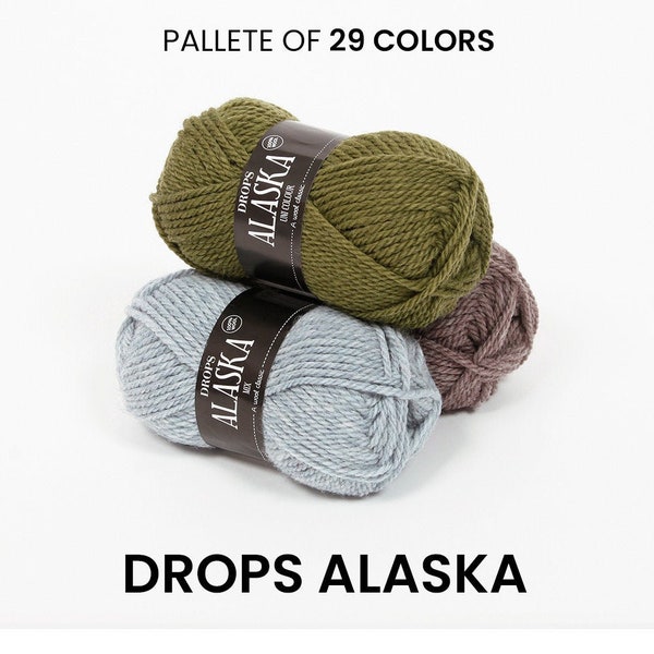 DROPS Alaska Yarn / 70 meters / Untreated wool yarn, wool, classic spun, handmade, diy