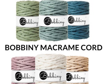 PREMIUM 9 mm Bobbiny Macrame Cord / 30 metros / Cordón de algodón retorcido, cuerda de macramé, cuerda de macramé de un solo giro, hecho a mano, diy