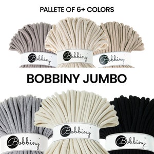 Bobbiny 9mm JUMBO Garn / 100 meters / Braided cotton cord, macrame rope, macrame string, handmade, diy