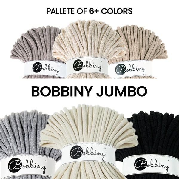 Bobbiny 9mm JUMBO Garn / 100 meter / Gevlochten katoenen koord, macrame touw, macrame string, handgemaakt, diy