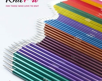 KnitPro Zing Double Pointed Knitting Needles. KnitPro Zing.  Knit Pro. Length: 15/20 cm. Sizes 2-8 mm. Metal.