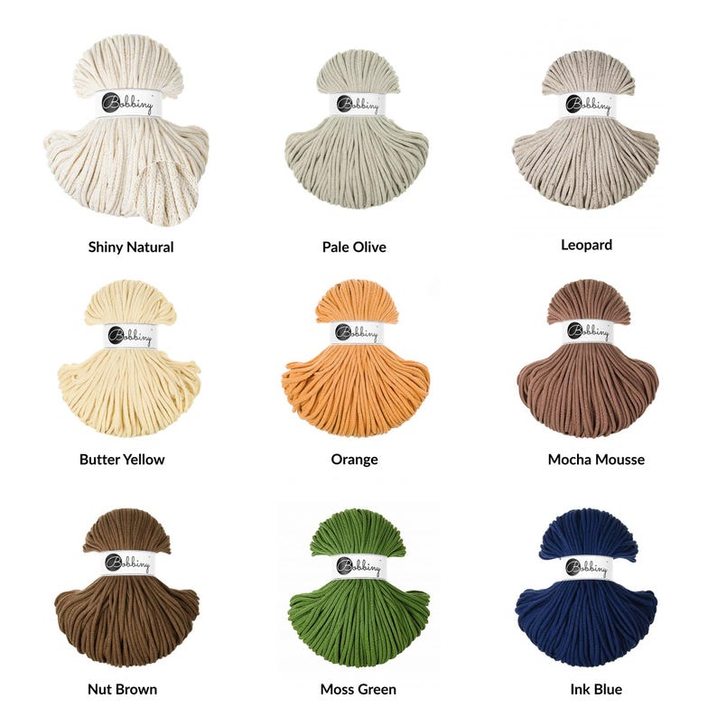 5mm Bobbiny Premium Braided Cotton Cord, 100 Meters imagen 9