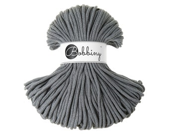 PREMIUM 5mm Bobbiny Steel Premium cotton cord / 100 meters (108 yrads) / Braided cotton cord, macrame rope, macrame string, handmade, diy