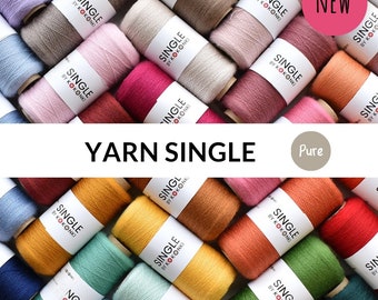 Premium Merino Thread / Yarn SINGLE Pure by KOKONKI / ~ 800 m / ~ 53 g