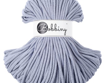PREMIUM 5mm Bobbiny Iris Premium cotton cord / 100 meters (108 yrads) / Braided cotton cord, macrame rope, macrame string, handmade, diy