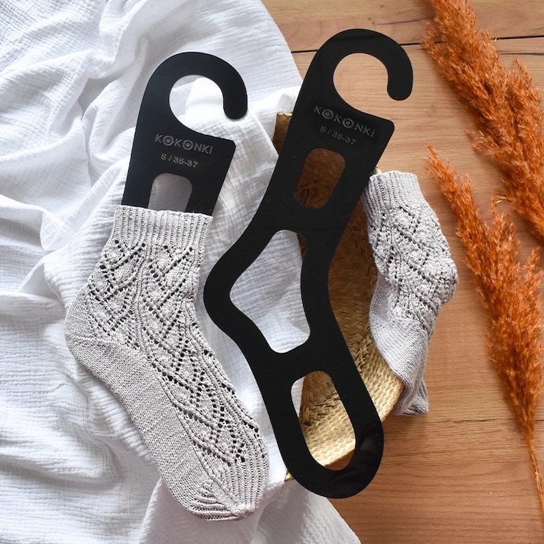 Sock Blockers / black plexi / Knitting Socks / two designs / gift for knitter zdjęcie 2