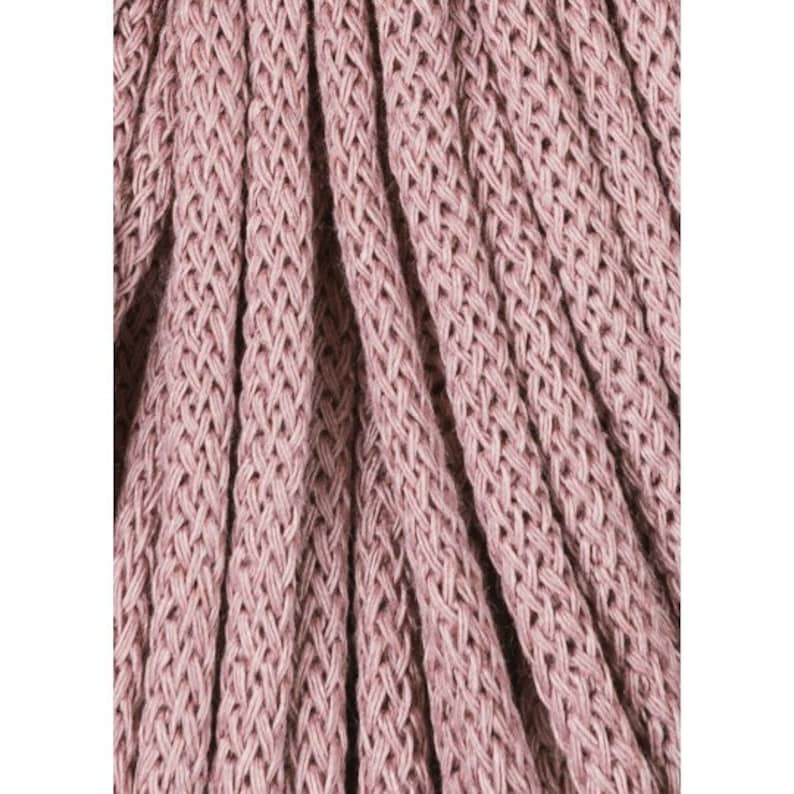 PREMIUM 5mm Bobbiny Mauve Premium cotton cord / 100 meters 108 yrads / Braided cotton cord, macrame rope, macrame string, handmade, diy zdjęcie 2