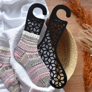 Sock Blockers / black plexi / Knitting Socks / two designs / gift for knitter zdjęcie 6