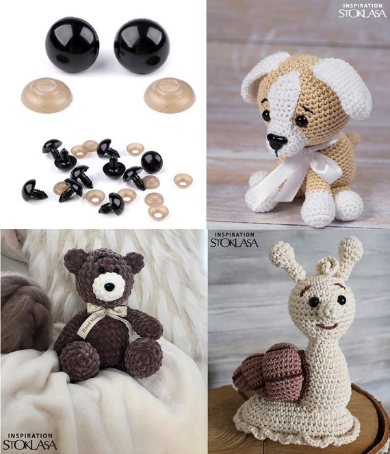 20 pz Laser Plastica Occhi di Sicurezza Per Uncinetto Peluche Amigurumi Colore Formati Misti Scatola Kawaii Accessori Per Bambole 11/13/15/28mm  26