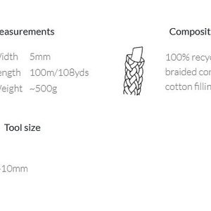 PREMIUM 5 mm Bobbiny Premium / 100 mètres / Cordon en coton tressé, corde en macramé, ficelle en macramé, fait main, bricolage image 9