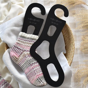 Sock Blockers / black plexi / Knitting Socks / two designs / gift for knitter zdjęcie 3