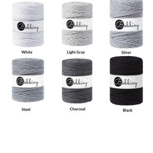 PREMIUM 5mm Bobbiny 3PLY / 100 meters / Braided cotton cord, macrame rope, macrame string, handmade, diy zdjęcie 6