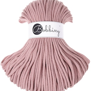 PREMIUM 5mm Bobbiny Blush Premium cotton cord / 100 meters 108 yrads / Braided cotton cord, macrame rope, macrame string, handmade, diy zdjęcie 1