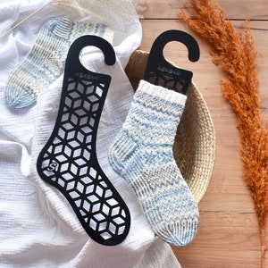 Sock Blockers / black plexi / Knitting Socks / two designs / gift for knitter pattern 2 / 35-37 S