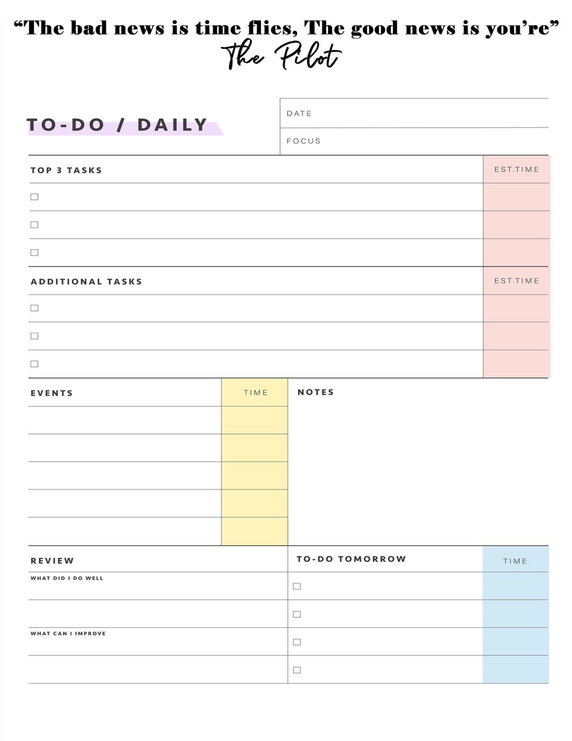 Daily, Weekly, Monthly Planner Printable, to Do List, Weekly Planner ...