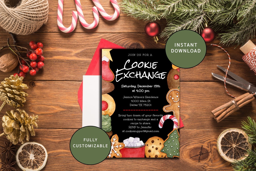 Custom Christmas Party Invitations, Holiday Party Custom Template