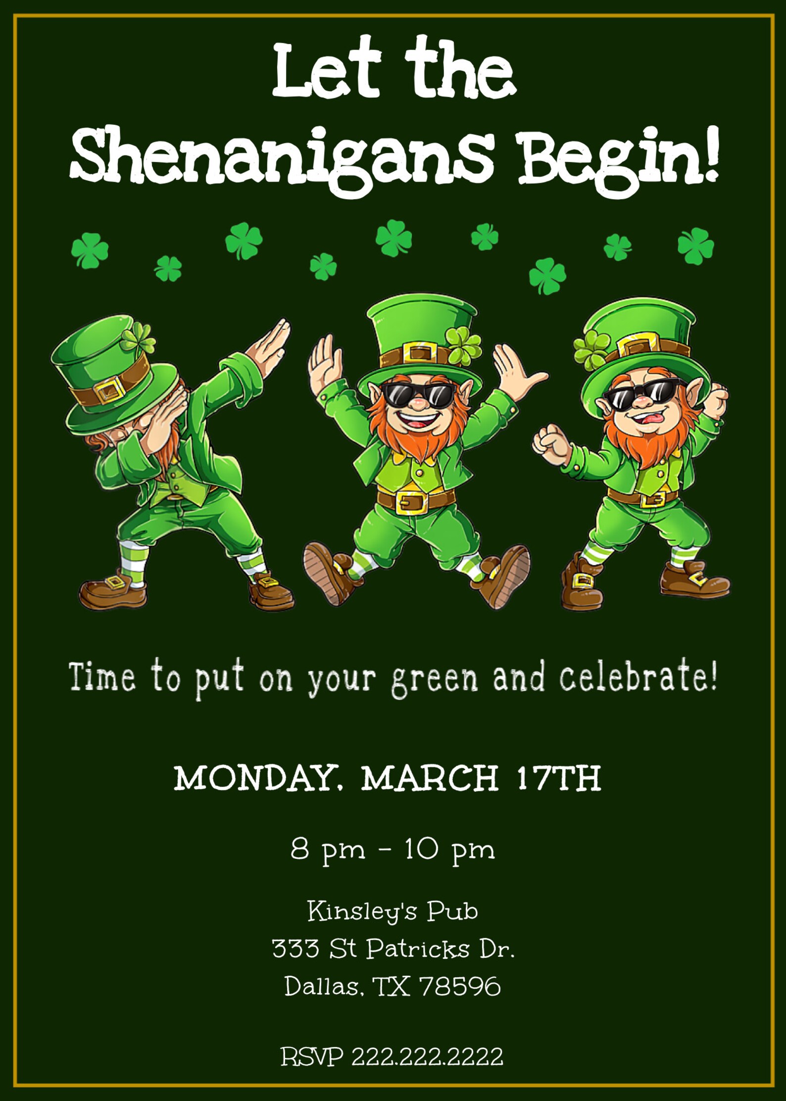 st patricks day verbiage
