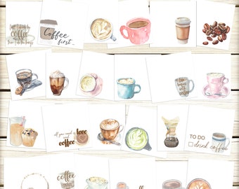 Coffee Lovers Sticky Notes: Pad of 24 Different Designs