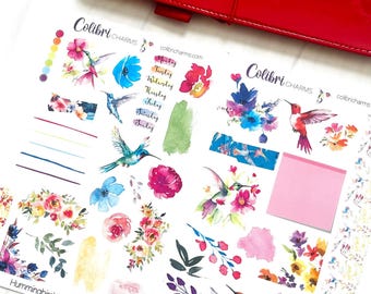 Hummingbird Lane Journaling Kit: Floral Planner Stickers