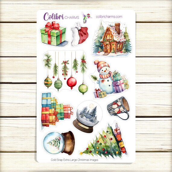 Christmas Planner Stickers Cold Snap Stickers Winter Planner Sticker Kit Seasonal  Planner Stickers 
