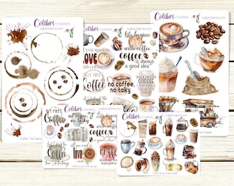 Coffee Stickers: Journal Planner Scrapbook for Caffeine Lovers