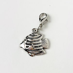 Tropical Fish Charm | Sea Life Bookmark | Marine Life Clip | Beach | Seaside | Stitch Marker | Counter | Progress Keeper