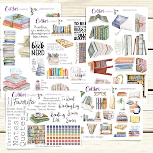 Autocollants pour agenda de journal de lecture, kit de journal pour les amateurs de lecture, lecteur assidu, carnet de lecture, liste de livres, à lire, cadeau parfait pour un enseignant