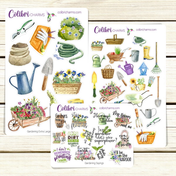 Gardener's Planner Stickers | Garden Journal Kit | Plant Lovers Stickers | Seasonal Planner Stickers | Gardening
