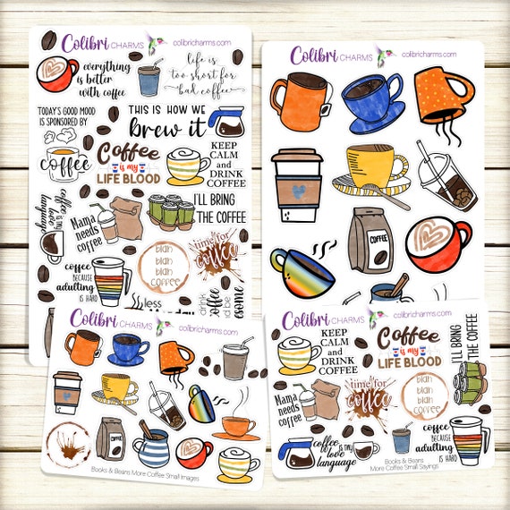 Coffee Lover's Planner Sticker Set