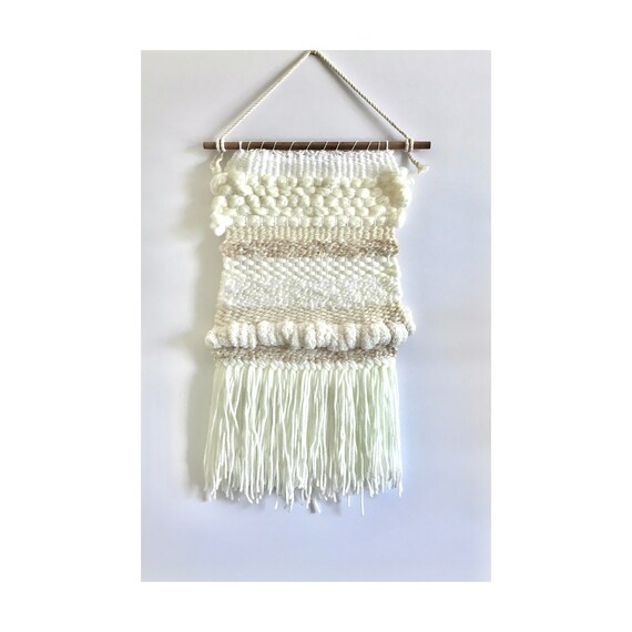 White Woven Tapestry Etsy