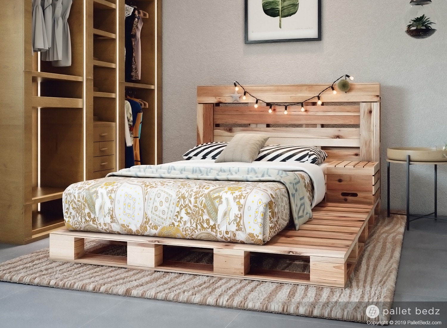 Pallet Bed The Twin Size Includes, Twin Bed Frame Out Of Pallets