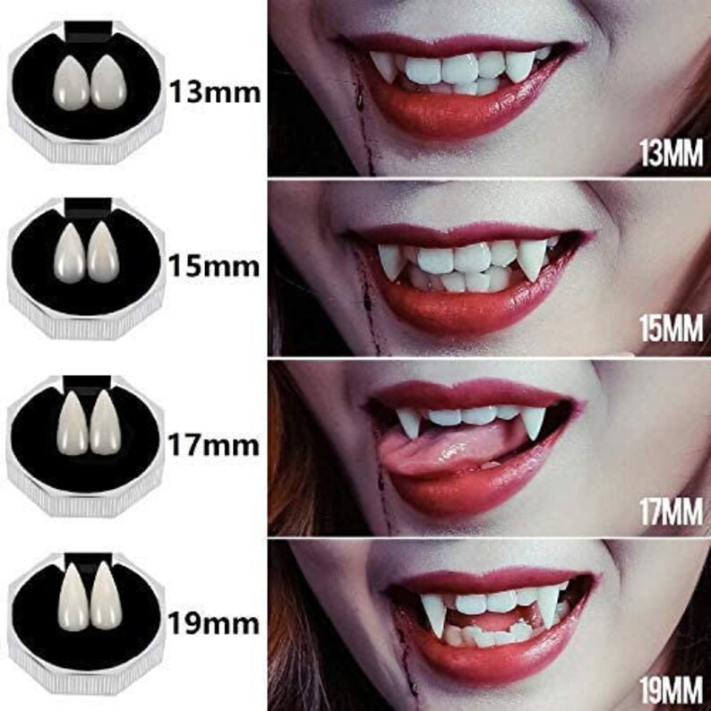 Halloween Vampire Teeth 3 Pairs Horror False Teeth Halloween Etsy