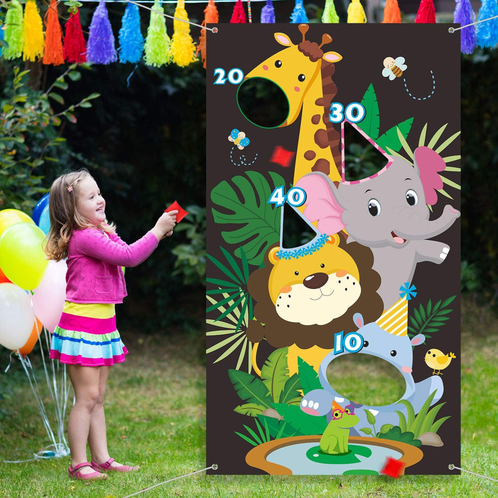 Bean Bag Jungle Animals Toss Game Carnival Kids Safari Zoo | Etsy