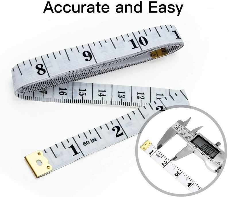 2-Pack Body Measuring Tape Ruler Sewing Cloth Tailor Measure 60 inch 150 cm Random Color