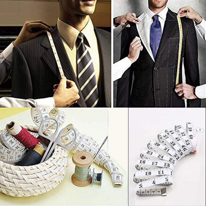 2-Pack Body Measuring Tape Ruler Sewing Cloth Tailor Measure 60 inch 150 cm Random Color