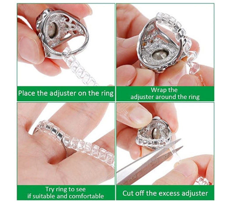 4pcs Ring Size Reducer Adjuster Loose Oversize Rings Clear Etsy
