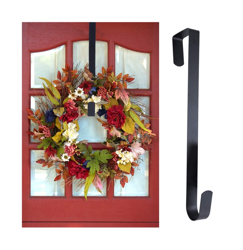 Wreath Hangers for Front Door 12 Black Metal Wreath Etsy