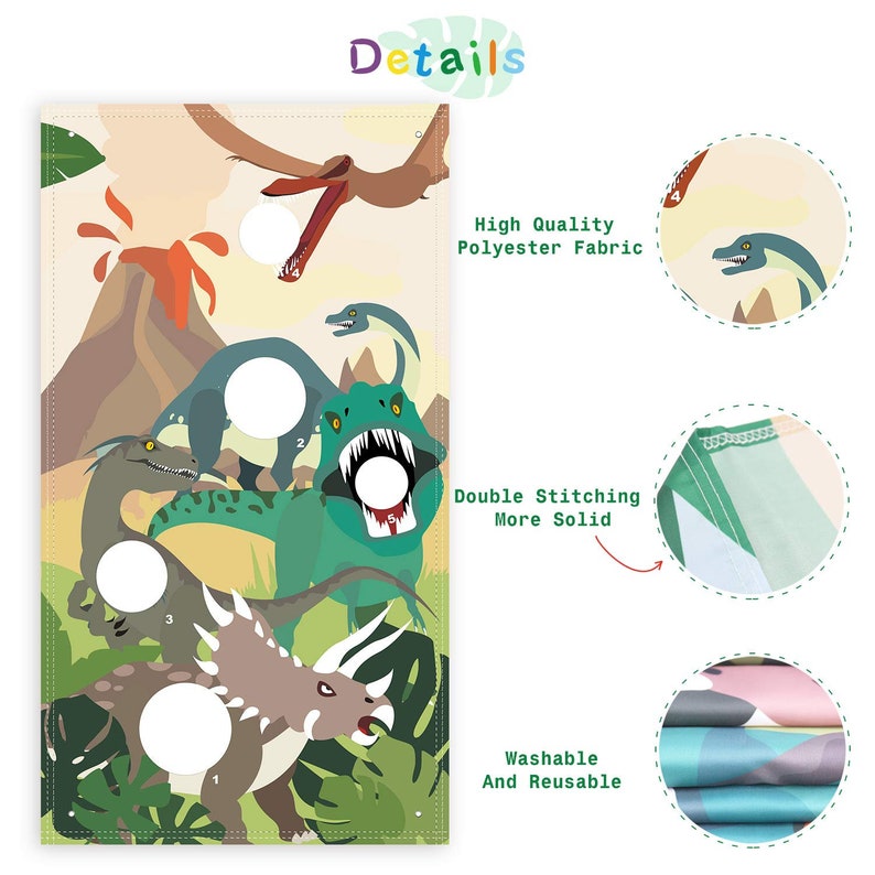 Bean Bag Dinosaur Toss Game Trex Jurassic Theme Kids Dino Etsy