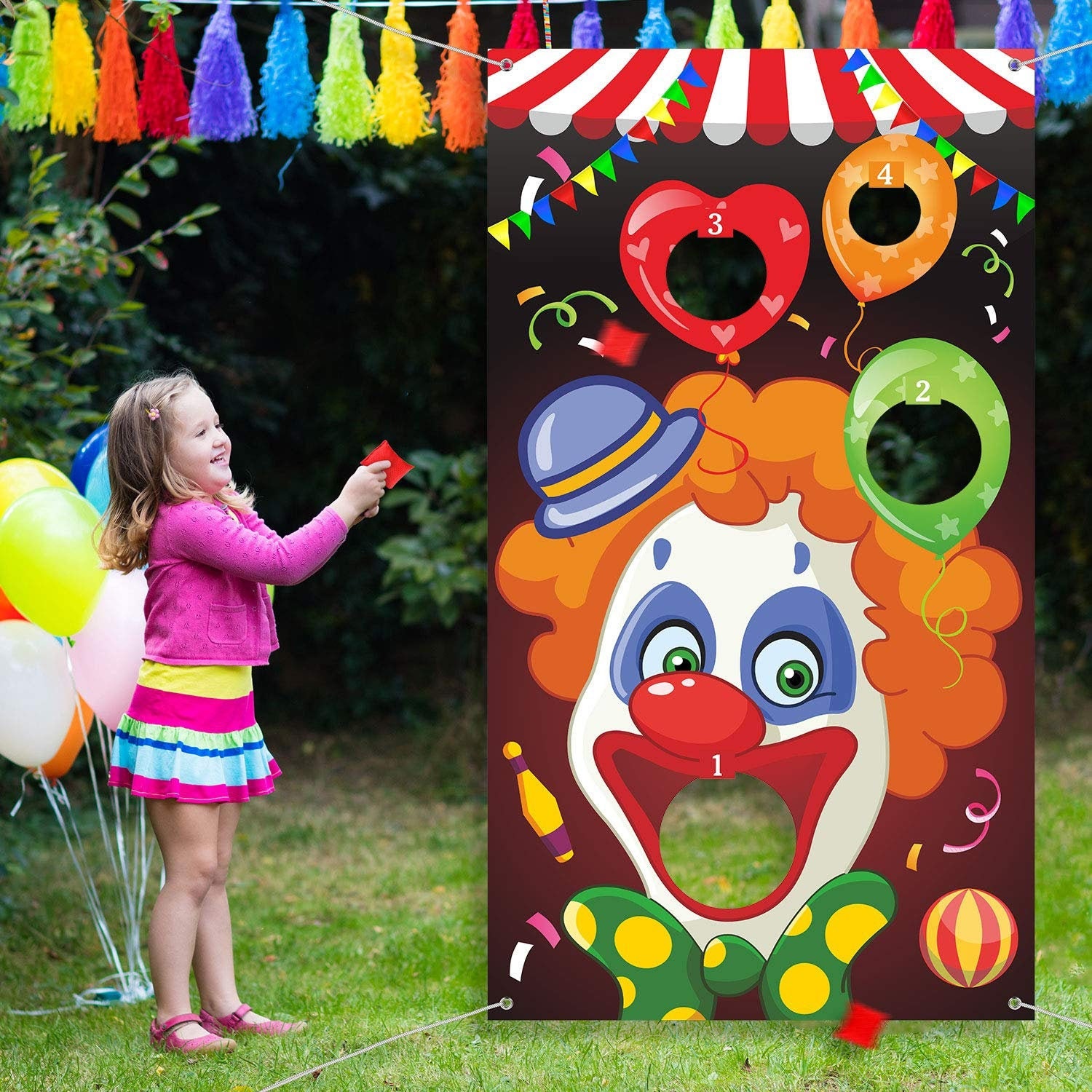 Bean Bag Carnival Toss Game Kids Clown Party Activities Etsy