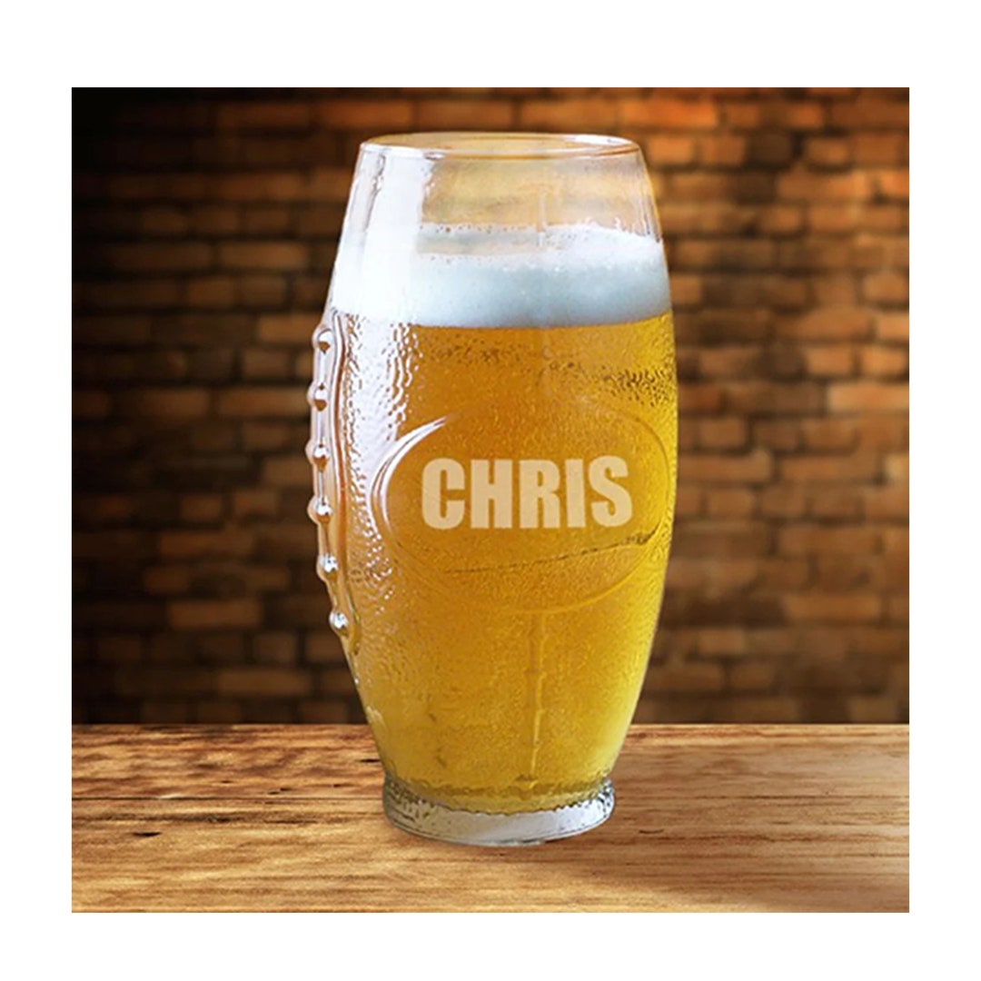 Custom Football Beer Glasses/fantasy Football Glass/sports Glass Mugs
