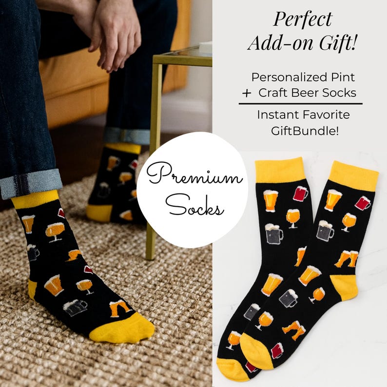 craft beer sock gift custom beer pint sock bundle for him