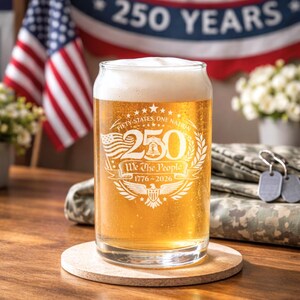 Barware Collection Premium Whiskey Glass Patriotic 250th Design Custom Name Engraved Tumbler
